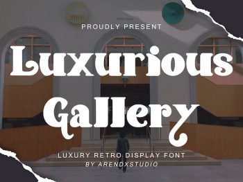 Luxurious Gallery - Luxury Retro Display Font Yazı Tipi