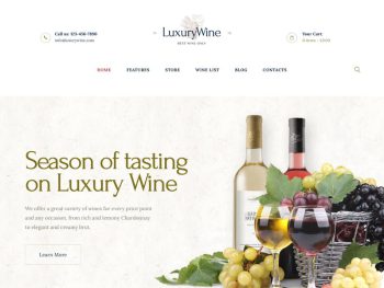 Luxury Wine - Liquor Store & Vineyard WP Theme WordPress Teması