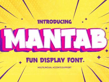 MANTAB - Fun Display Font Yazı Tipi