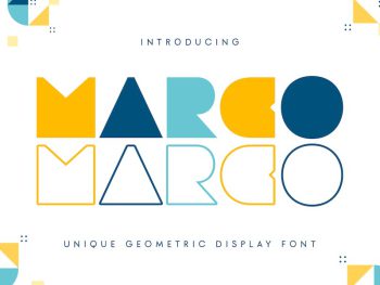 MARCO - Unique Geometric Display Font Yazı Tipi