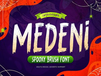 MEDENI - Spooky Brush Font Yazı Tipi