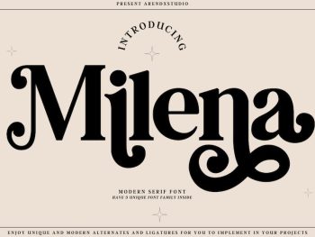 MILENA - Modern Serif Font Yazı Tipi