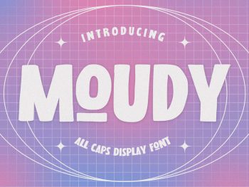 MOUDY - All Caps Display Font Yazı Tipi