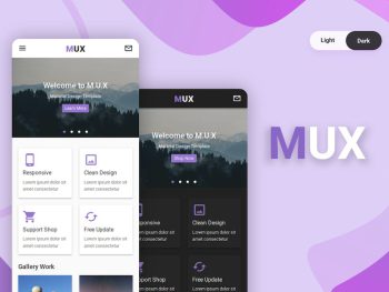 MUX - Material Design UI Kit Mobile Template Yazı Tipi