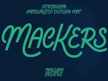 Mackers Handwritten Display Font Yazı Tipi