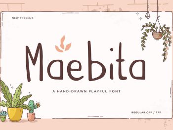 Maebita - A Hand-Drawn Playful Font Yazı Tipi