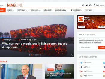MagOne -­ Responsive Magazine & News  The WordPress Teması