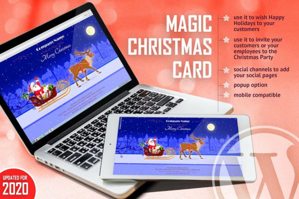 Magic Christmas Card With Animation - WP Plugin WordPress Eklentisi