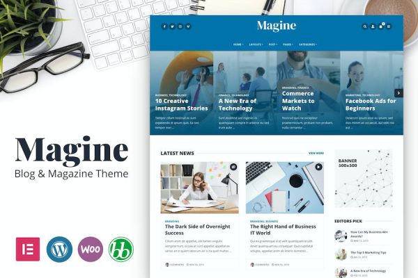 Magine - Business Blog WordPress Teması