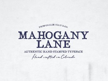 Mahogany Lane Rustic Serif Yazı Tipi