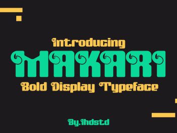 Makari Bold Display Typeface Yazı Tipi