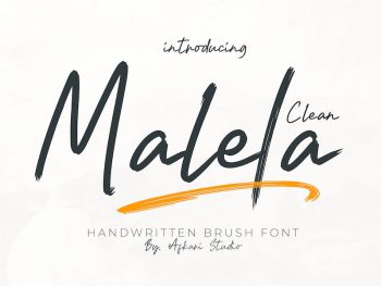 Malela Handwritten Brush Font Clean Yazı Tipi