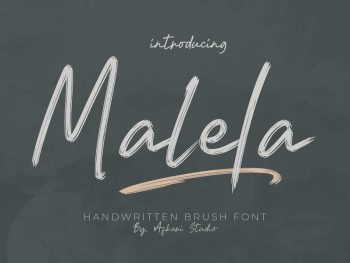 Malela Handwritten Brush Font Yazı Tipi