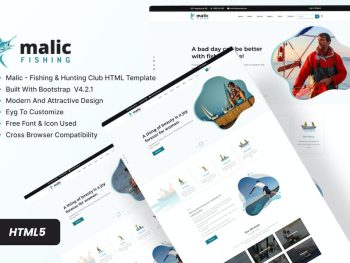 Malic - Fishing & Hunting Club HTML Template + RTL Yazı Tipi
