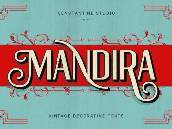 Mandira - Vintage Decorative Fonts Yazı Tipi