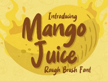 Mango Juice - Rough Brush Font Yazı Tipi