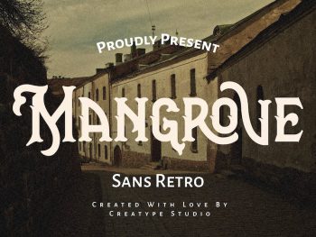 Mangrove Sans Retro Yazı Tipi