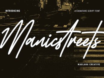 Manic Streets Signature Font Yazı Tipi