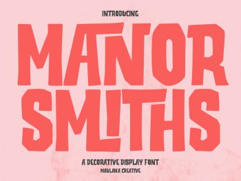 Manor Smiths Display Font Yazı Tipi