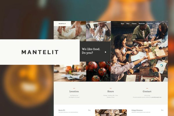 Mantelit - Restaurant WordPress Teması