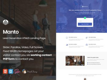 Manto - Lead Generation Landing Page Yazı Tipi