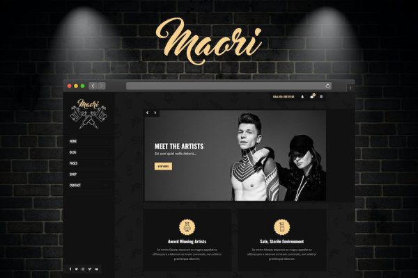 Maori - Tattoo Studio WordPress Teması