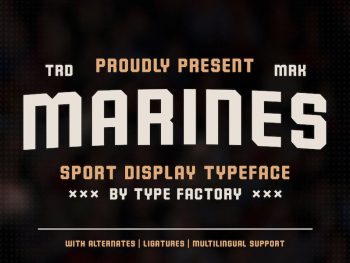 Marines - Sport Display Typeface Yazı Tipi