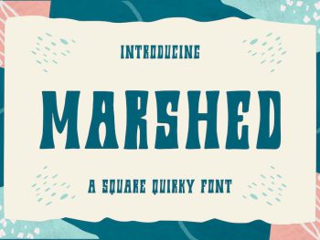 Marshed - A Square Quirky Font Yazı Tipi