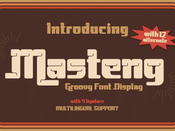 Masteng | Groovy Retro Font Yazı Tipi