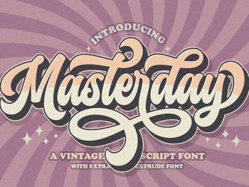 Masterday - Vintage Retro Font Yazı Tipi