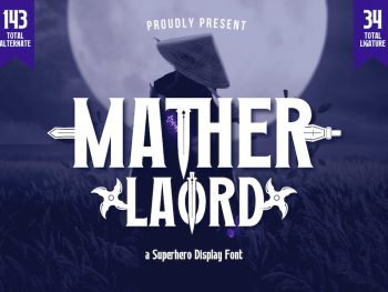 Mather Laord | Display Hero Font Yazı Tipi