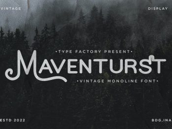 Maventurst - Vintage Monoline Font Yazı Tipi
