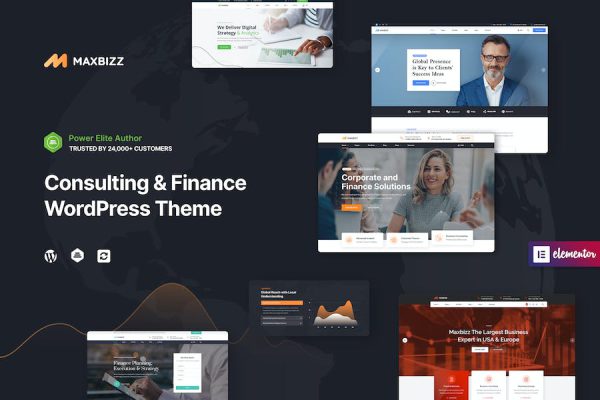 Maxbizz - Consulting & Financial Elementor WP WordPress Teması