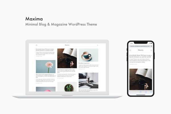 Maxima - Minimal Blog & Magazine WordPress Teması