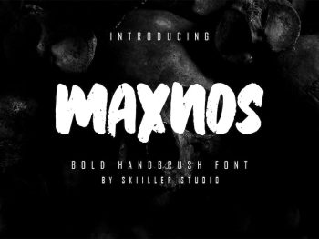 Maxnos - Bold Handbrush Font Yazı Tipi