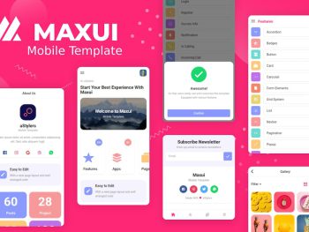 Maxui - Mobile Template UI Kit Yazı Tipi