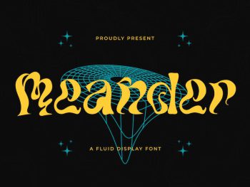 Meander - A Fluid Display Font Yazı Tipi