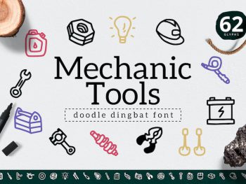 Mechanic Tools Dingbat Yazı Tipi