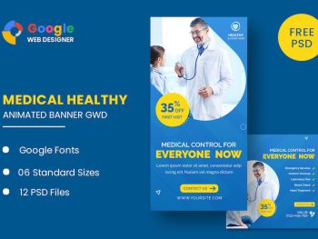 Medical Healthy Care Animated Banner GWD Yazı Tipi