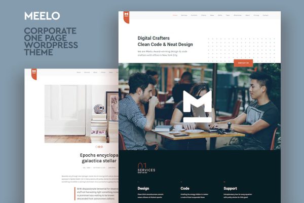 Meelo - Corporate One Page WordPress Teması