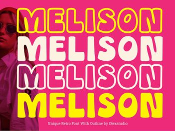 Melison - Retro Font Yazı Tipi