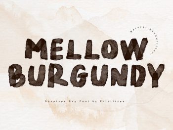Mellow Burgundy - Handwritten Svg Font Yazı Tipi