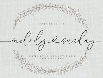 Melody Sunday - Heart Connected Font Yazı Tipi