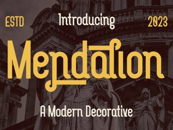 Mendalion - A Modern Decorative Font Yazı Tipi