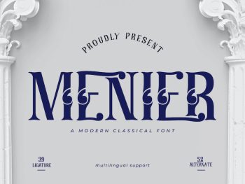 Menier | Retro Condensed Font Yazı Tipi