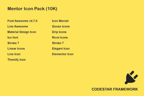 Mentor Icon Pack for Codestar Framework WordPress Eklentisi