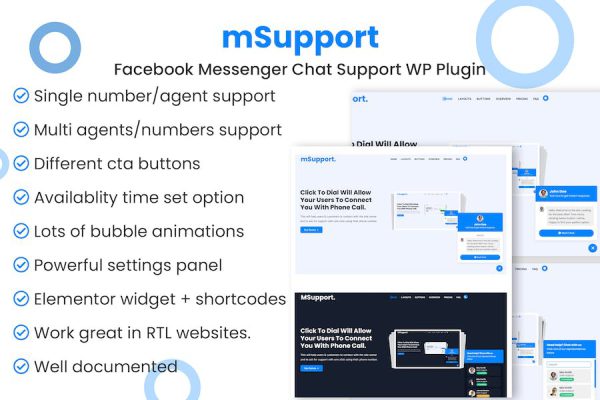 Messenger chat support WordPress Plugin WordPress Eklentisi