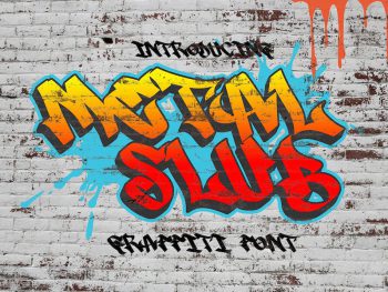 Metal Slub - Graffiti Tag Font Yazı Tipi