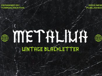 Metaliva - Vintage Blackletter Font Yazı Tipi