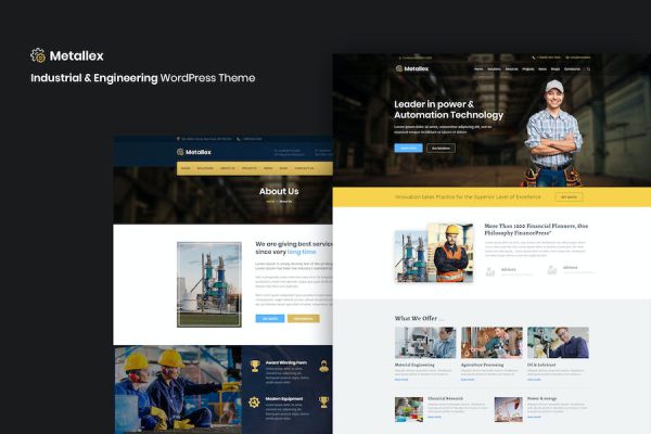 Metallex - Industrial And Engineering WordPress Teması